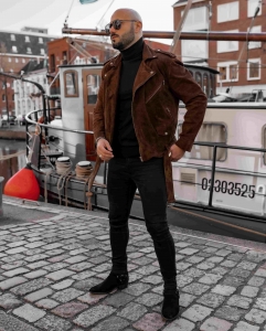 Men's Suede Leather Jacket